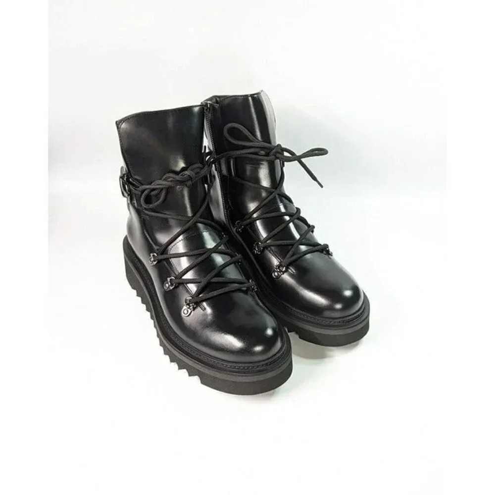 Salvatore Ferragamo Elimo Women's Leather Ankle Boots Size 9.5 (MSRP $1,550) - Picture 3 of 12